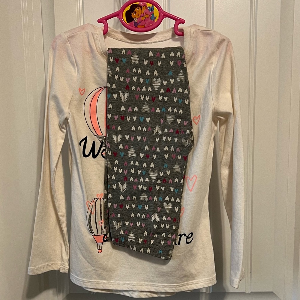 Girl’s Two-Piece Pant and Long Sleeve Set